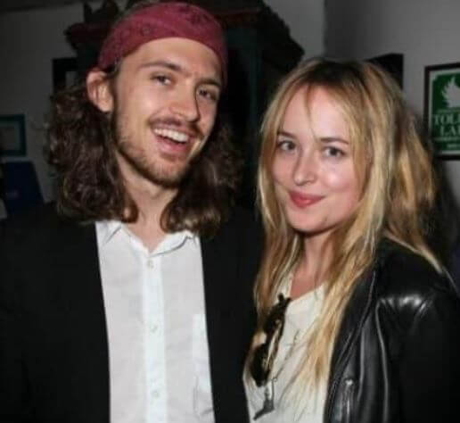 Alexander Bauer with sister, Dakota Johnson.